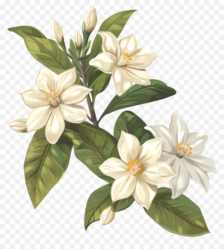 Flor De Jazmín，Flor Blanca PNG