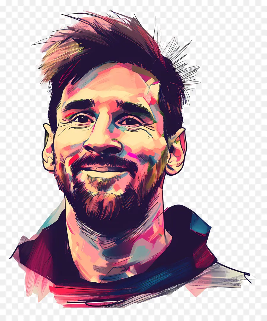 Messi，Primer Plano Retrato PNG