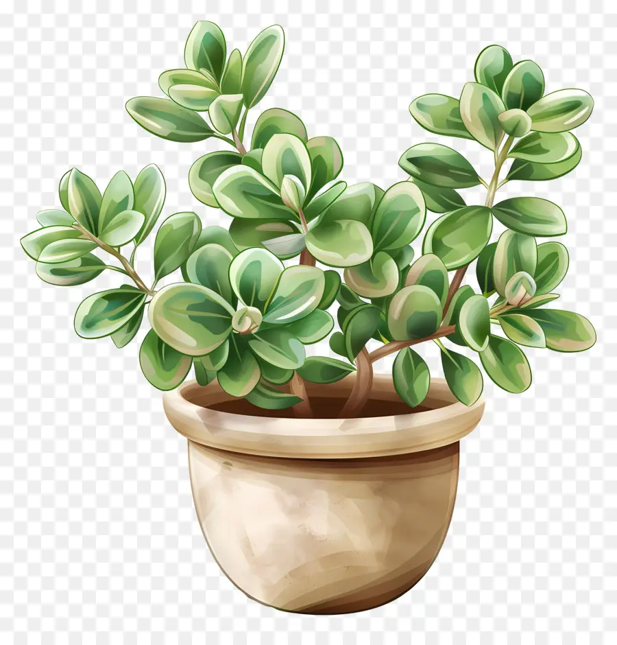 Planta De Jade Abigarrado，Planta En Maceta PNG