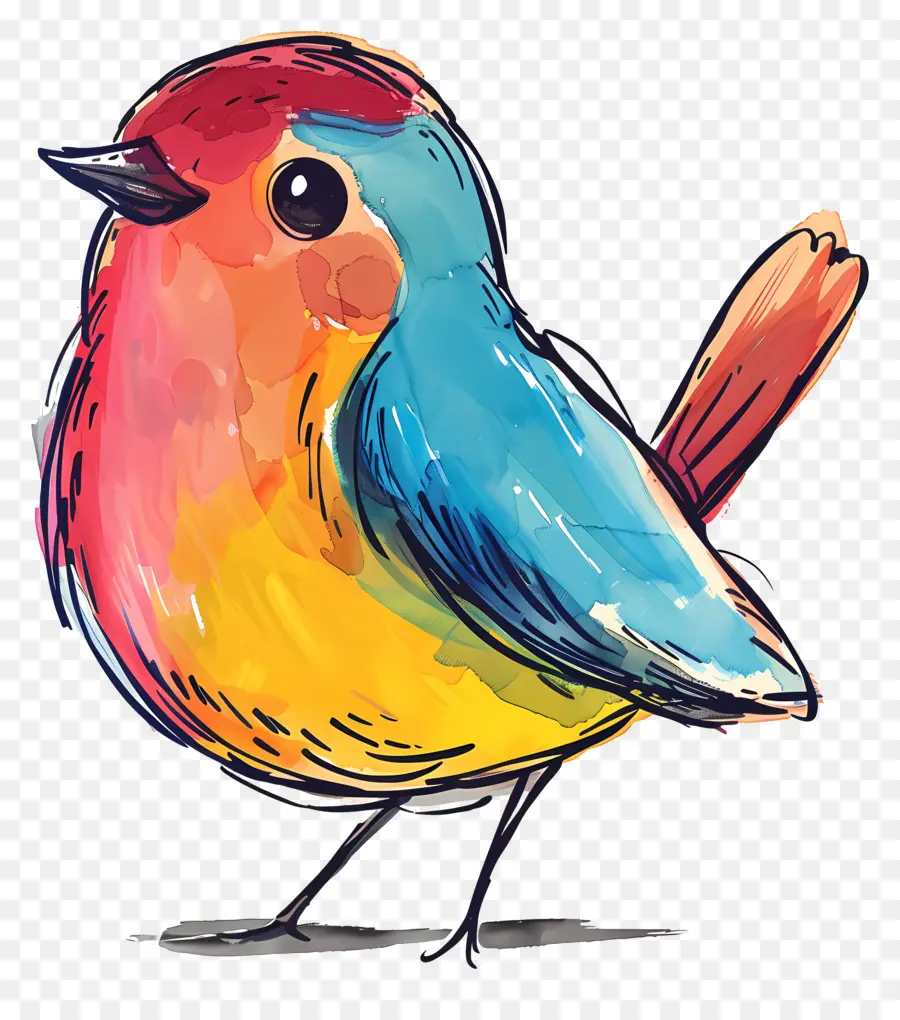 De Dibujos Animados De Aves，Pájaro De Colores PNG