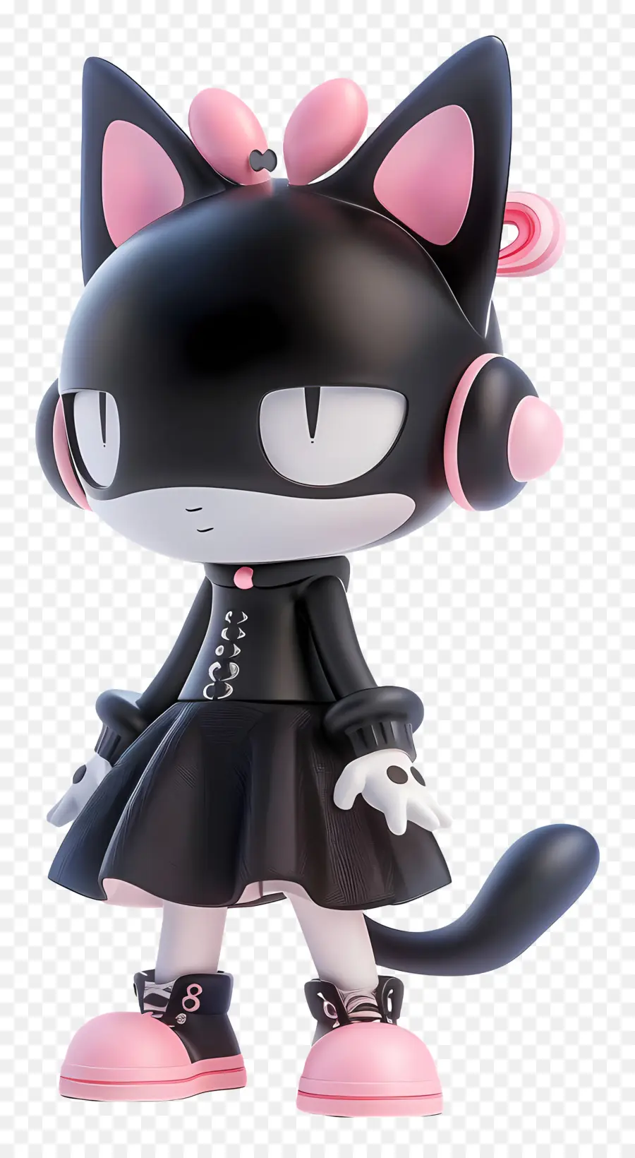 Kuromi，Gato Negro PNG