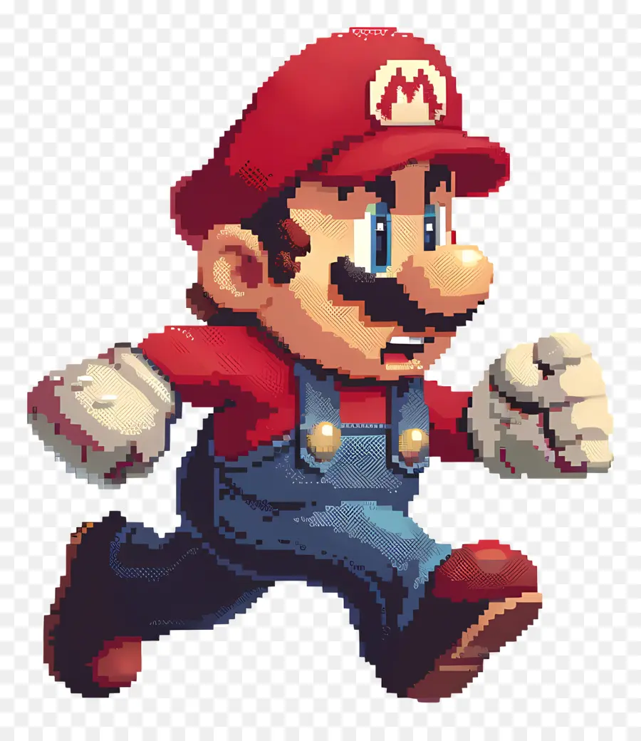 Caminando 8 Bits Mario，Personaje PNG