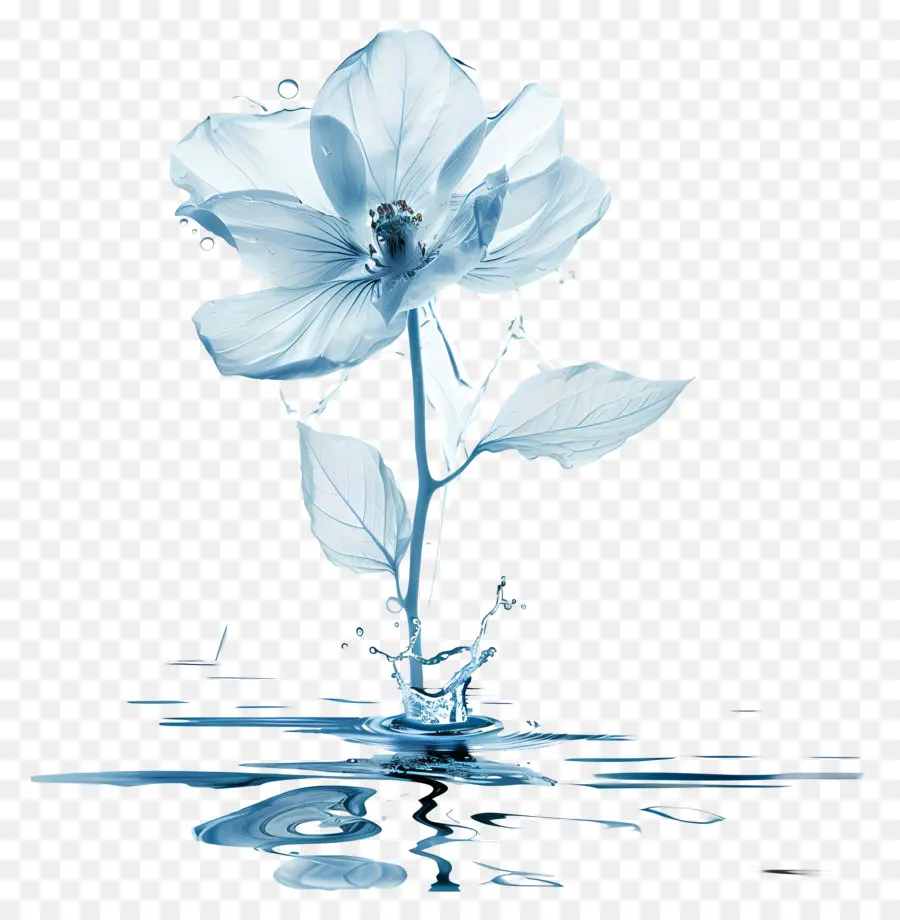 Agua，Flor PNG