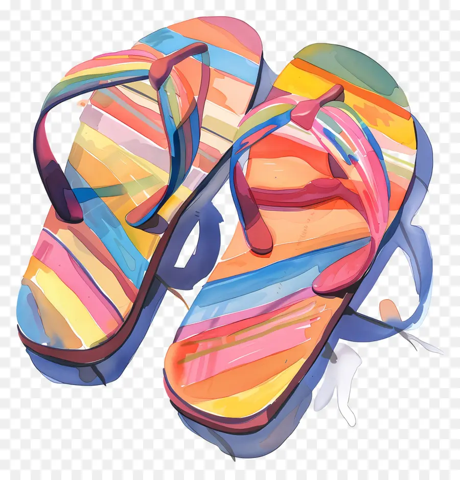 Chanclas，Chanclas Coloridas PNG