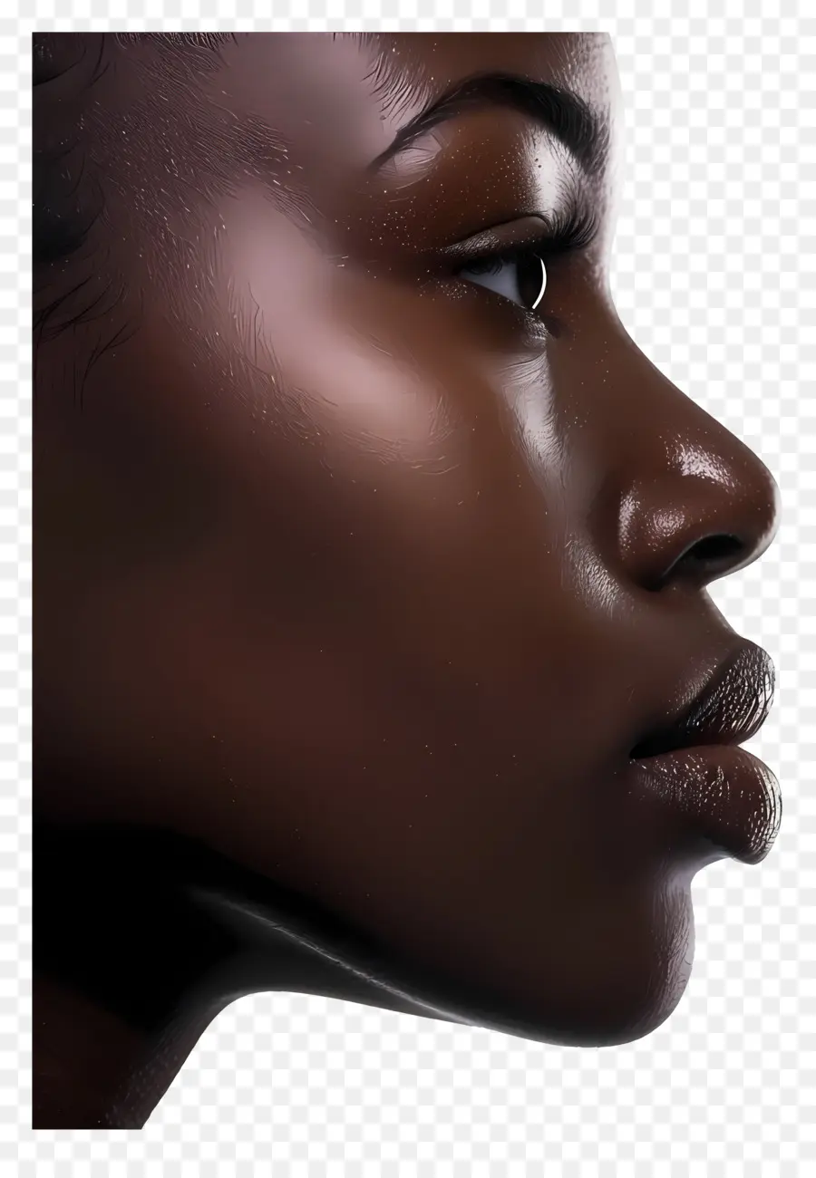 Cara De Mujer Negra，Perfil De Mujer PNG