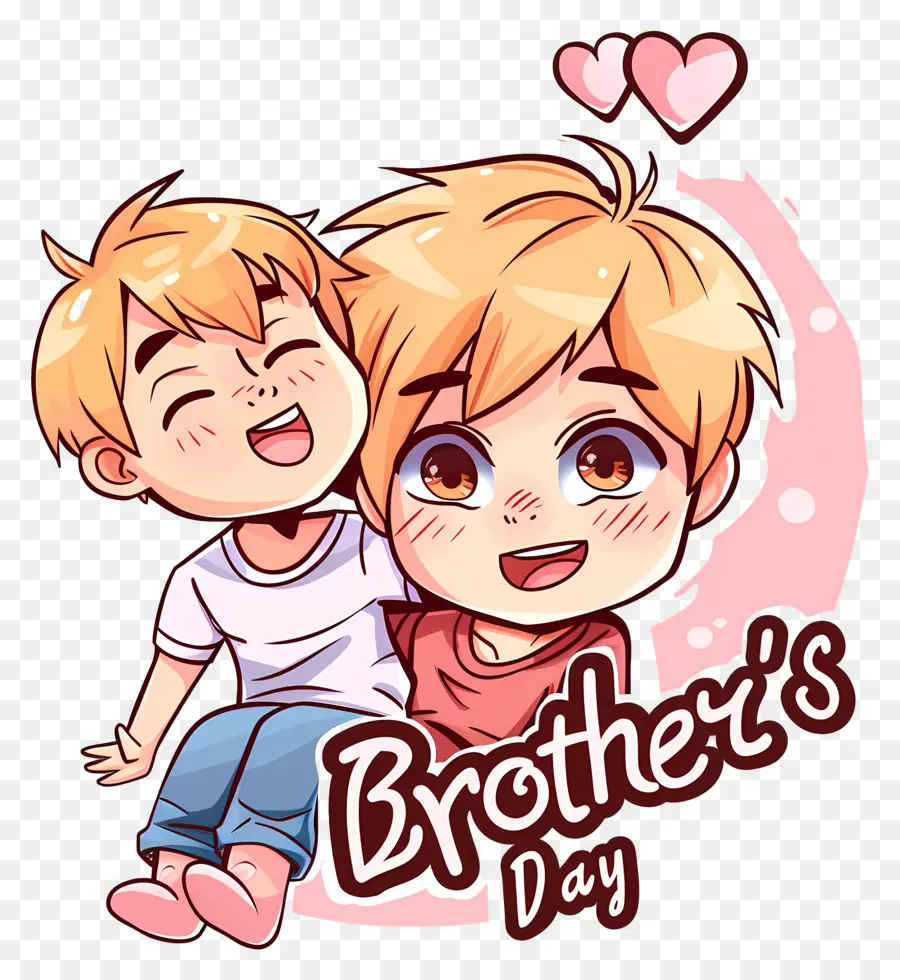Día De Los Hermanos，Ilustración De Dibujos Animados PNG
