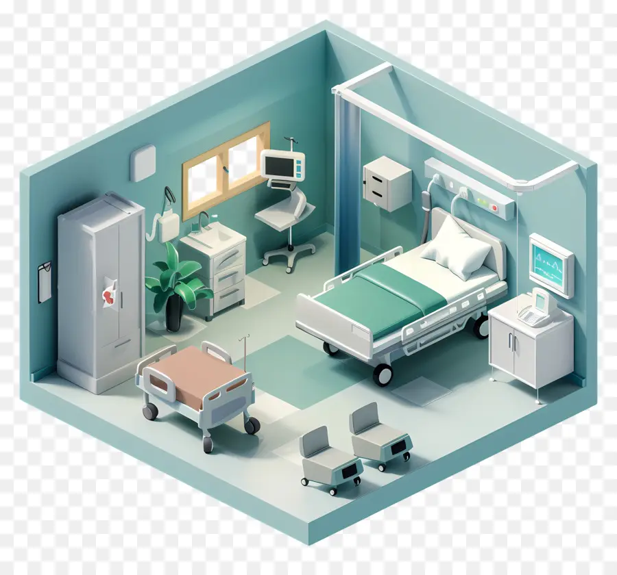 Habitación Del Hospital，Cama PNG