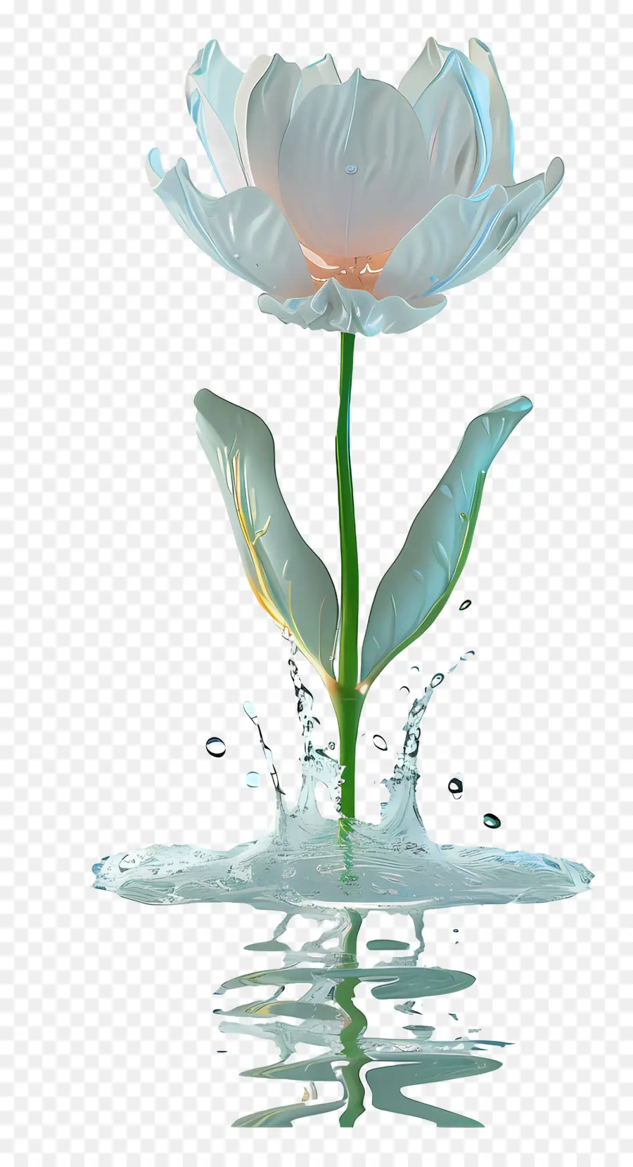 Agua，Flor PNG