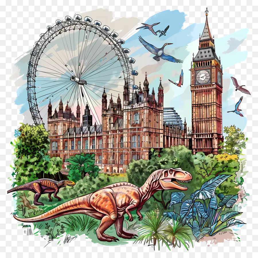 Museo De Historia Natural De Londres，El Parque De Dinosaurios PNG