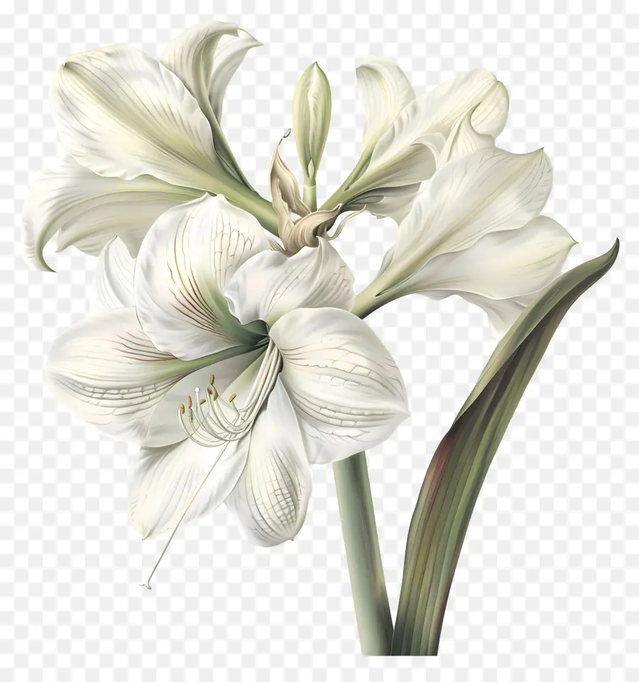 Flor De Amaryllis，Flor De Amaranto Blanco PNG