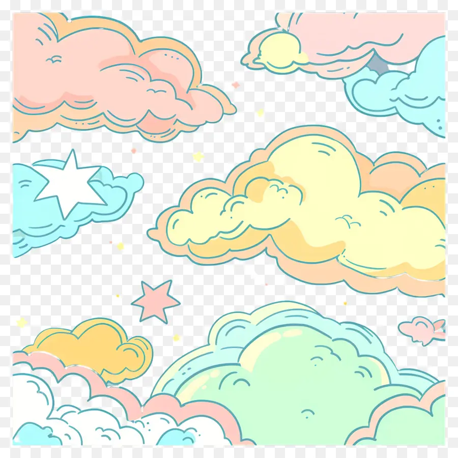 Nubes，Estrellas PNG