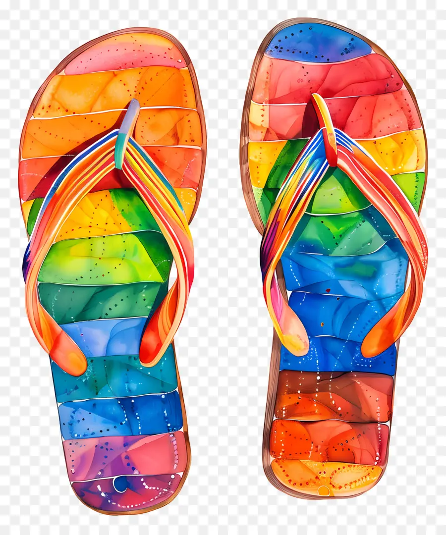 Chanclas，Chanclas De Colores PNG