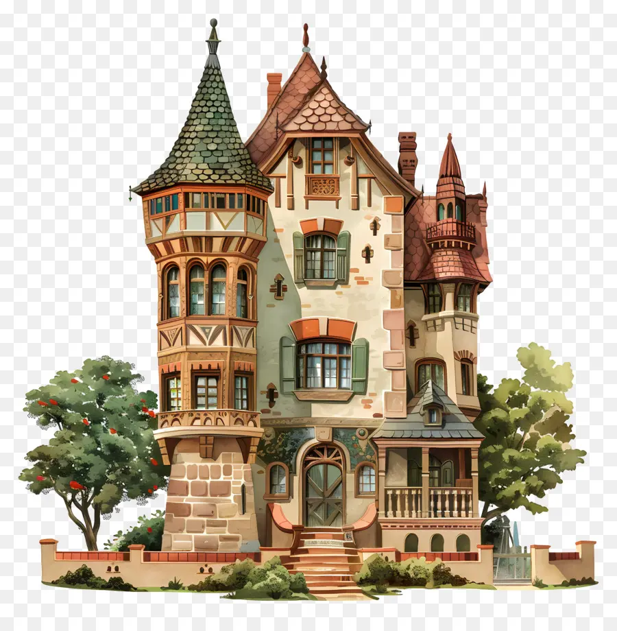 Castillo De La Casa，La Arquitectura Gótica PNG