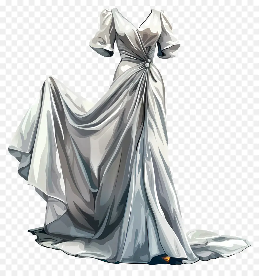 Vestido De Gala，Vestido Blanco PNG