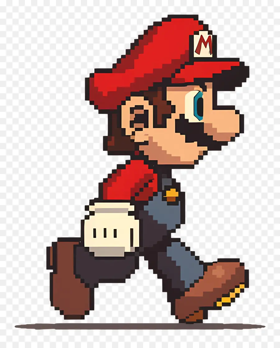 Caminar 8 Bit Mario，Pixel Art PNG