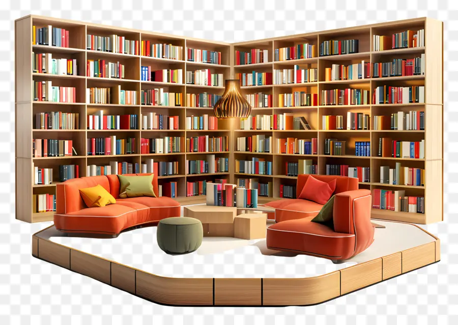 Sala De Lectura，Estante Para Libros PNG