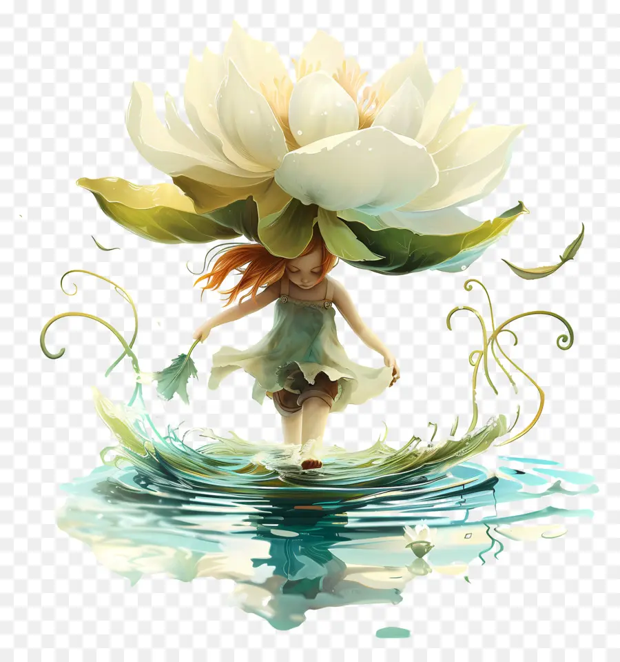 Agua，Flor PNG