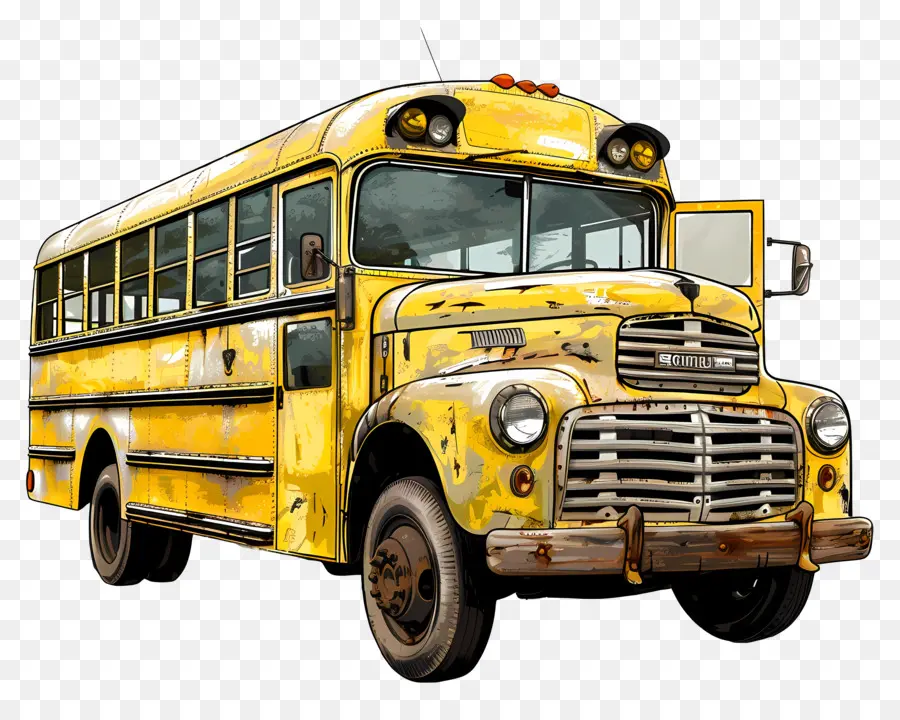 Autobús De La Escuela，Bus Escolar Amarillo PNG