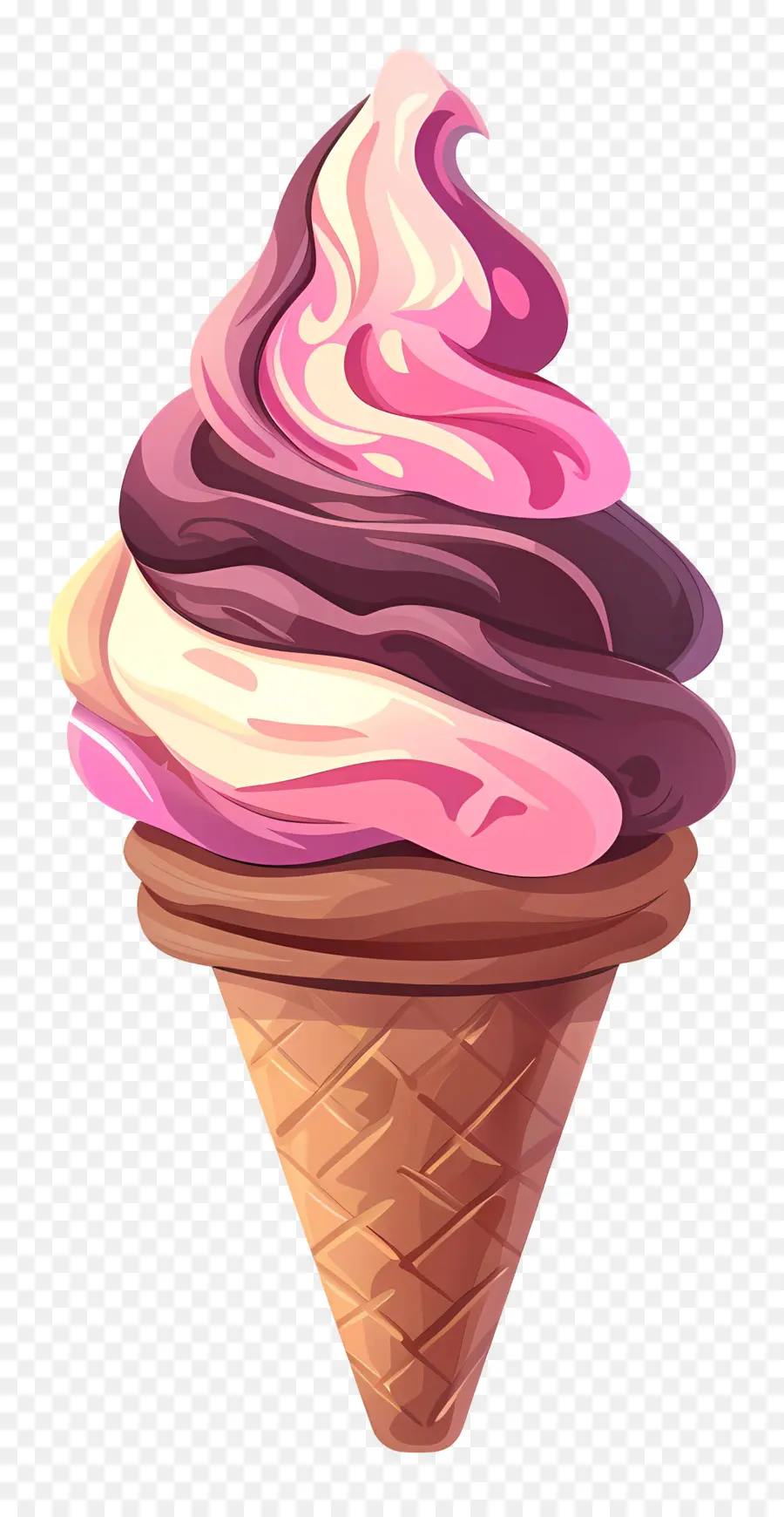 Helado，Cono De Helado Rosa PNG