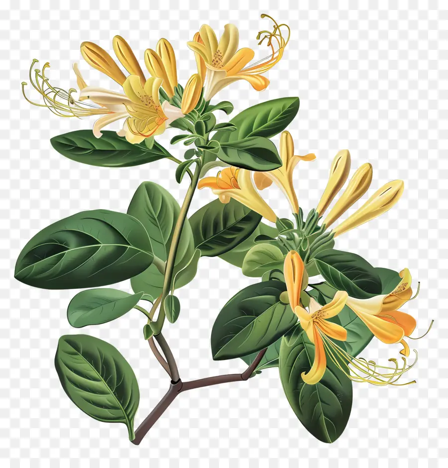 Flores De Madreselva，Árbol PNG