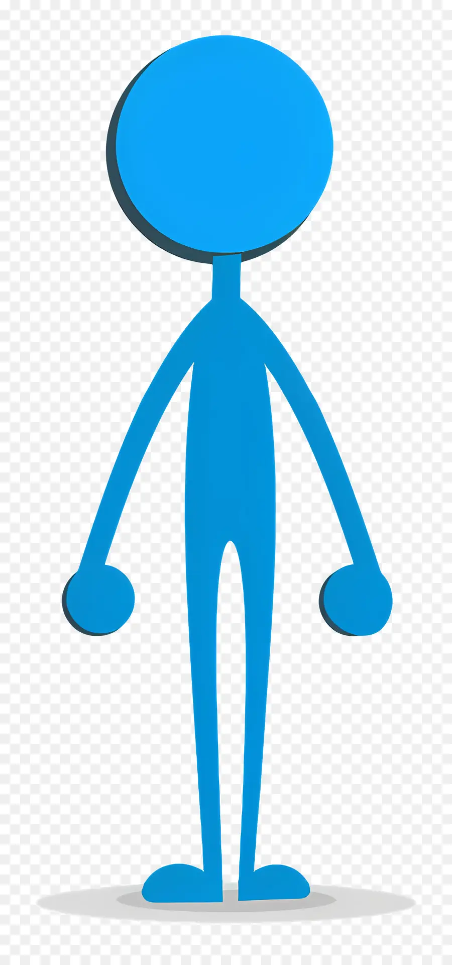 Figura De Palo Azul，Personaje De Dibujos Animados PNG