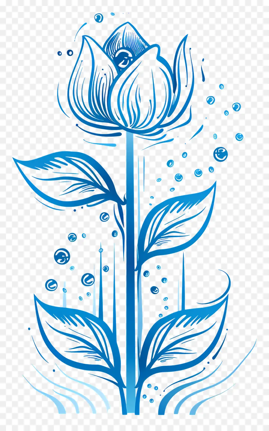 Agua，Flor PNG