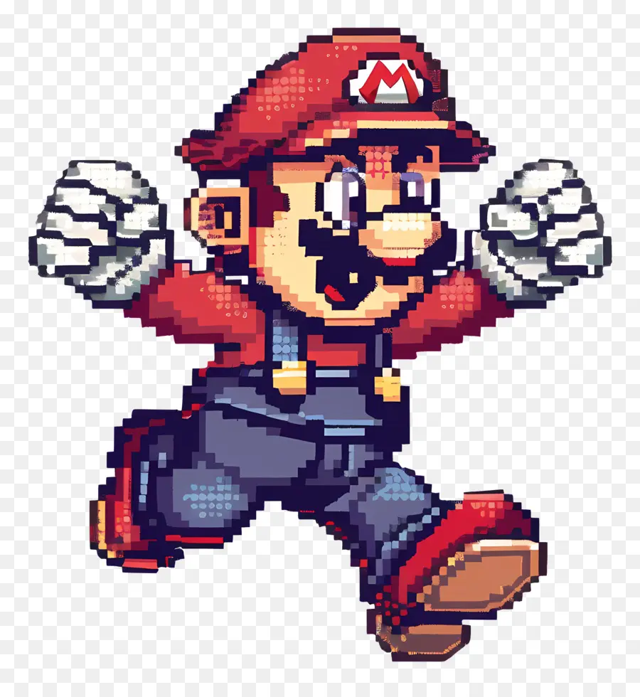 Mario De 8 Bits，Personaje PNG