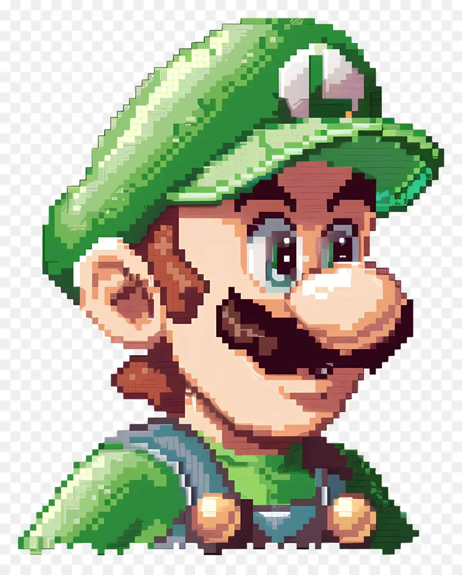 Luigi De 8 Bits，Pixelada PNG