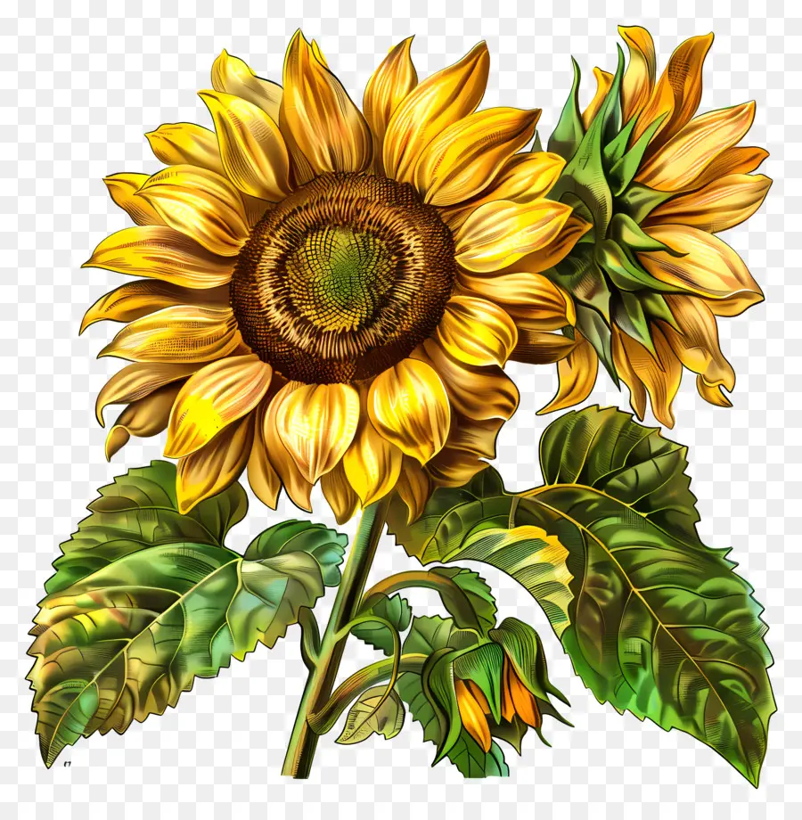 Girasol，Pintura PNG