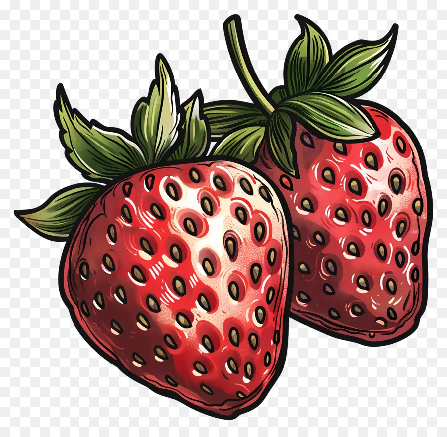 Fresas，Fresas Maduras PNG