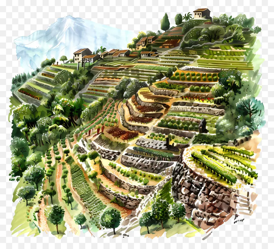 Agricultura De Terraza，Vines PNG