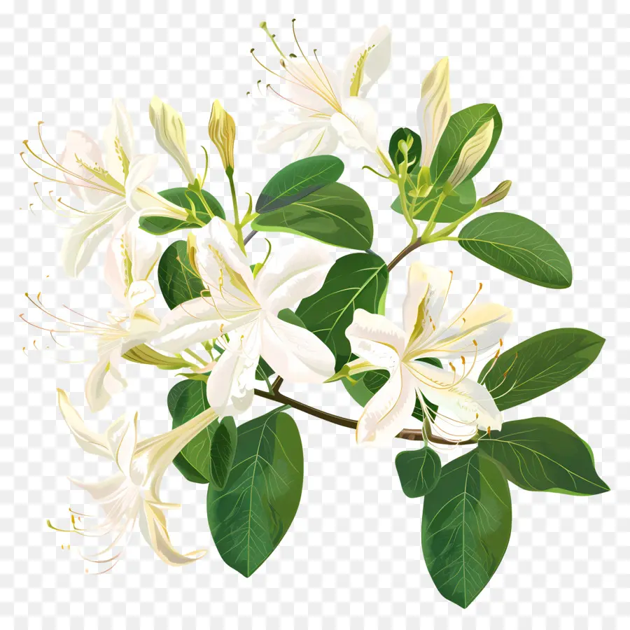 Flores De Madreselva，Flores Blancas PNG
