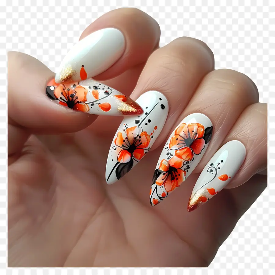 Esmalte De Uñas，Flores PNG