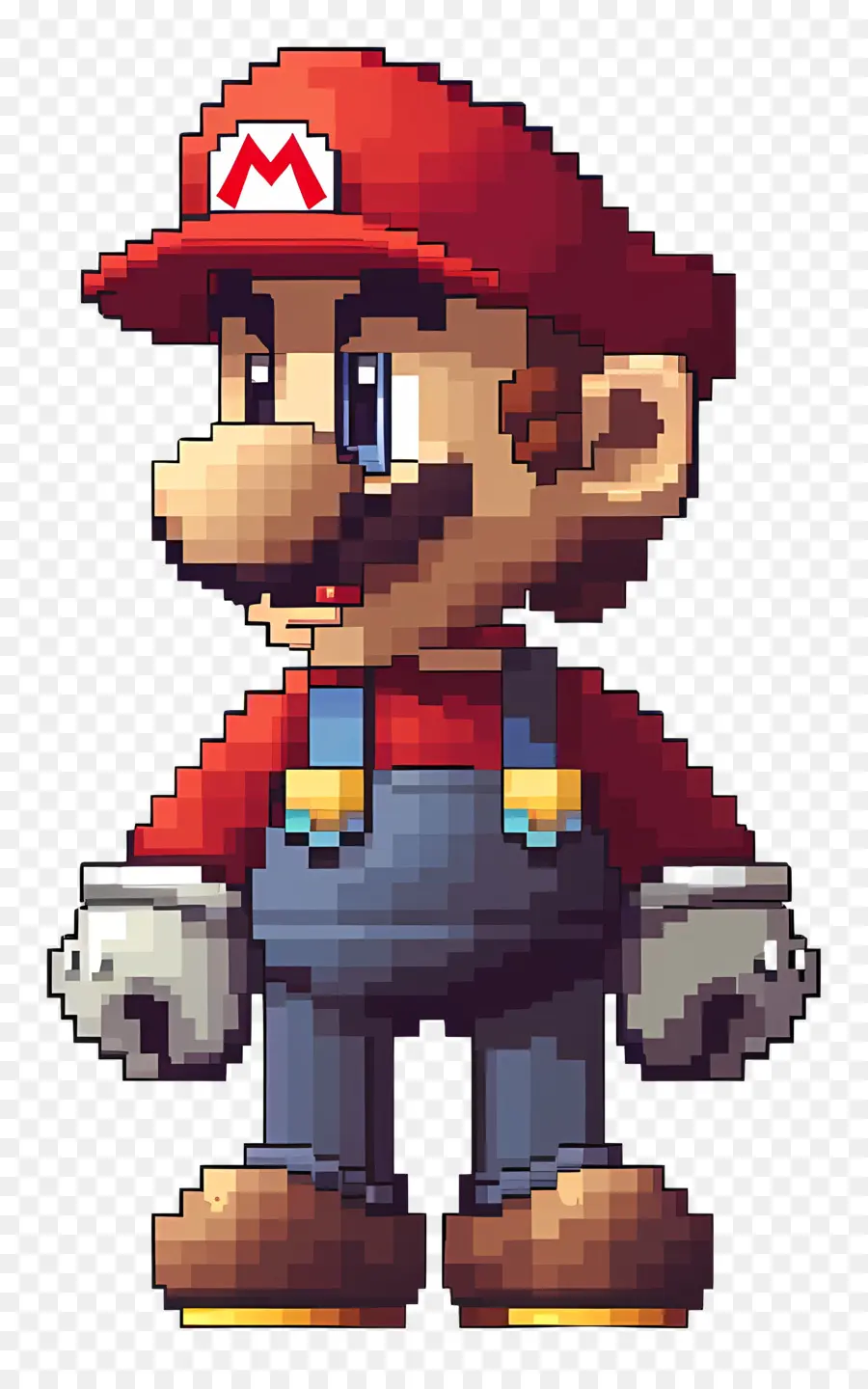 Mario Píxel，Personaje Pixelado PNG