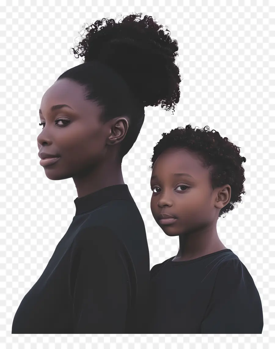 La Madre Y La Hija，Peinado Afro PNG