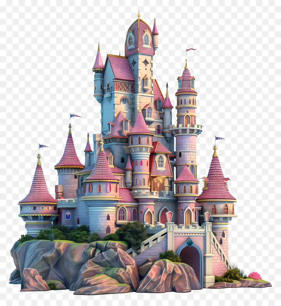 Castillo De La Princesa，Render 3d PNG