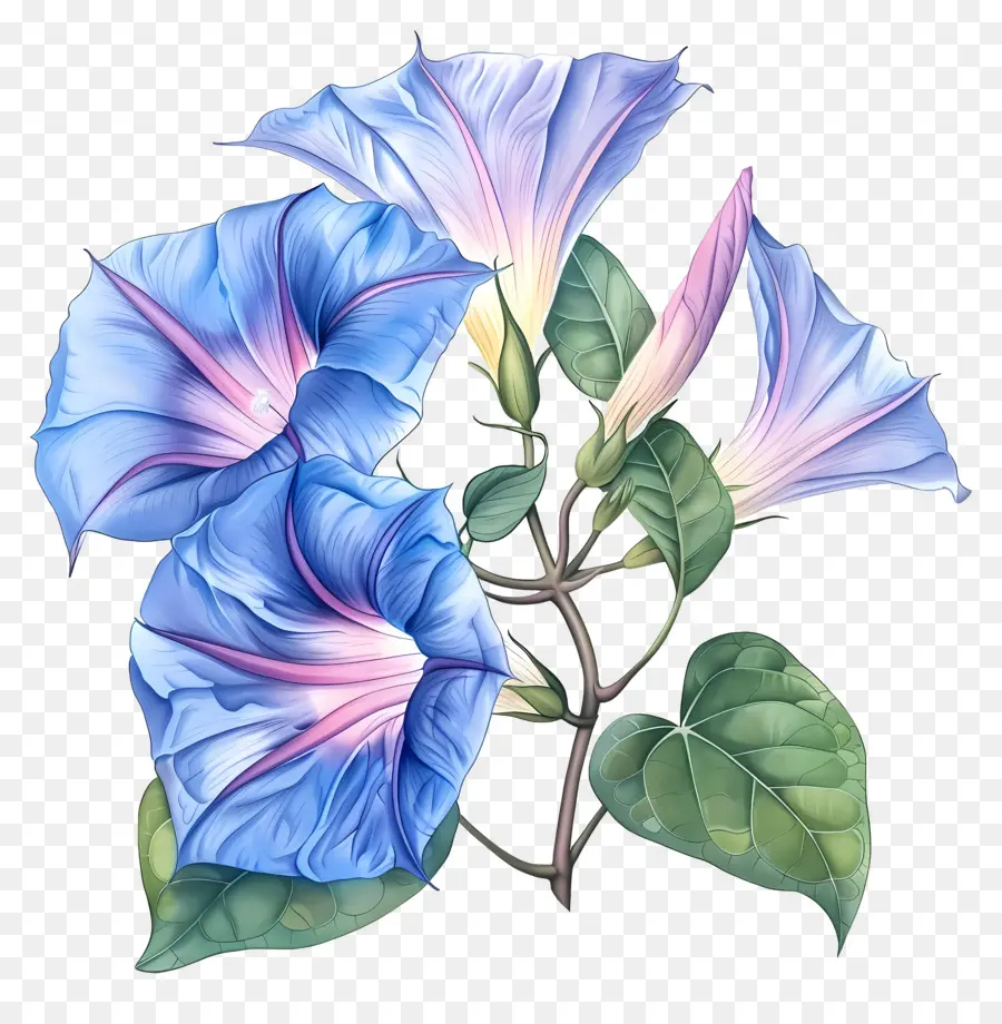 Flor De La Gloria De Mañana，Pintura A La Acuarela PNG