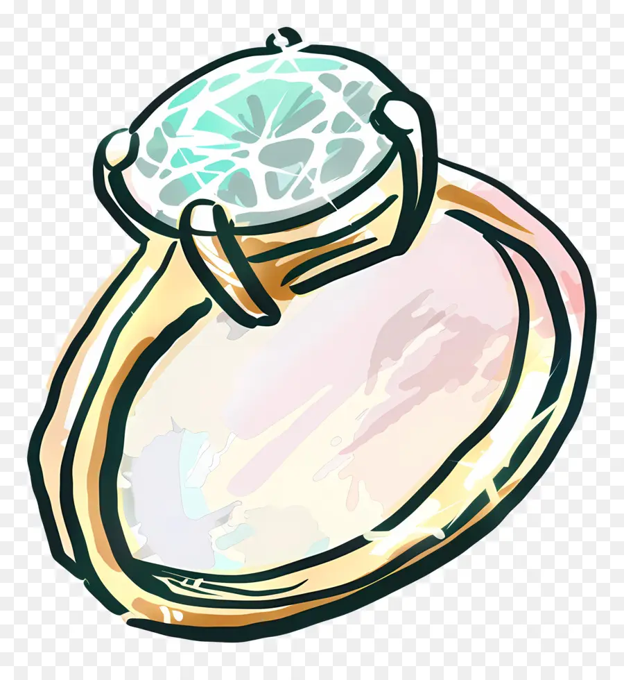 Anillo De Compromiso，Diamante PNG