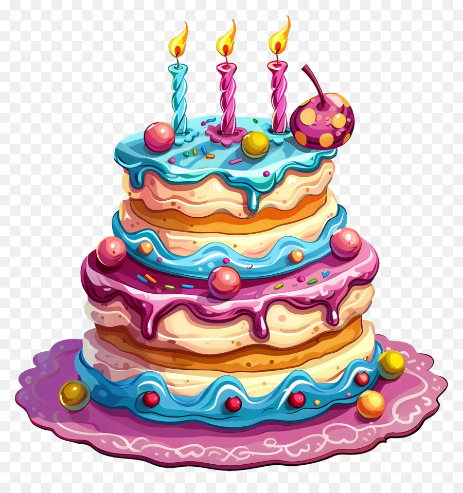 Pastel De Cumpleaños，Formación De Hielo PNG