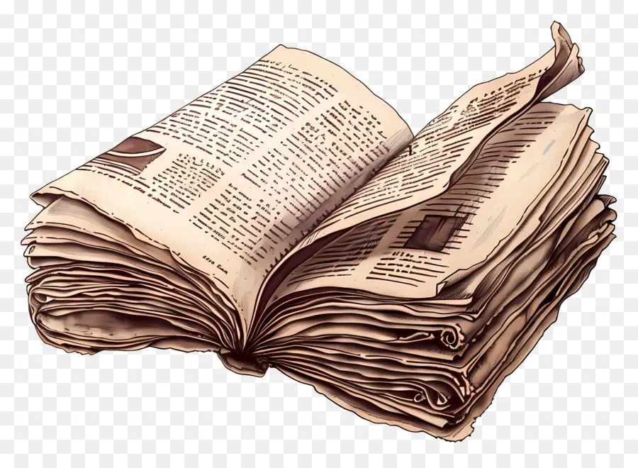 Periódico，Vintage Book PNG