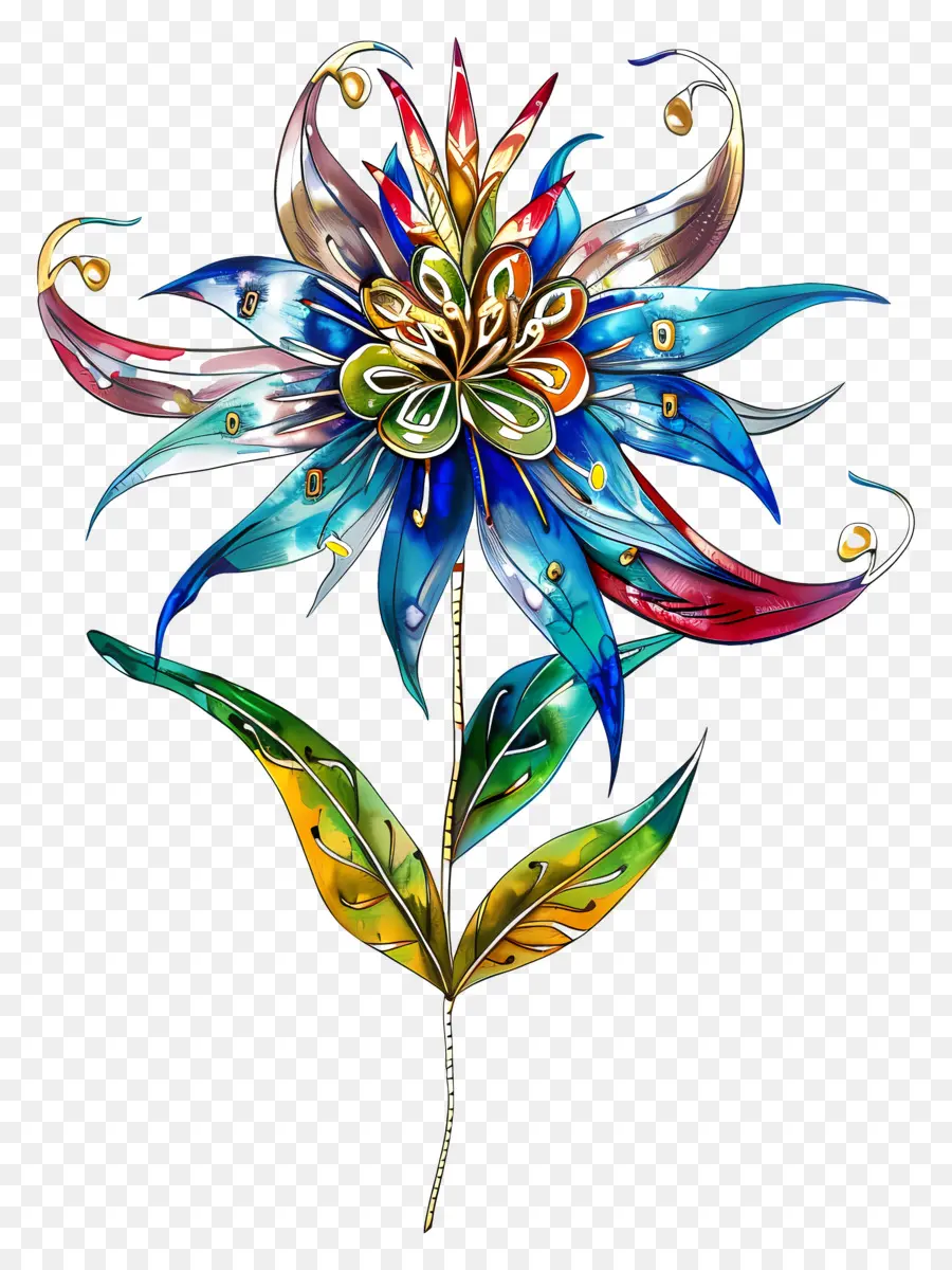 Flor De Estómago，De Metal De La Flor PNG