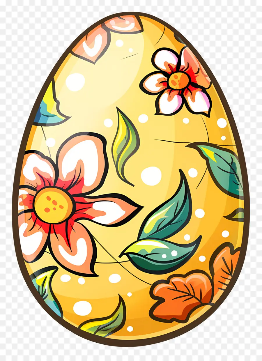 Huevo，Diseño Floral PNG