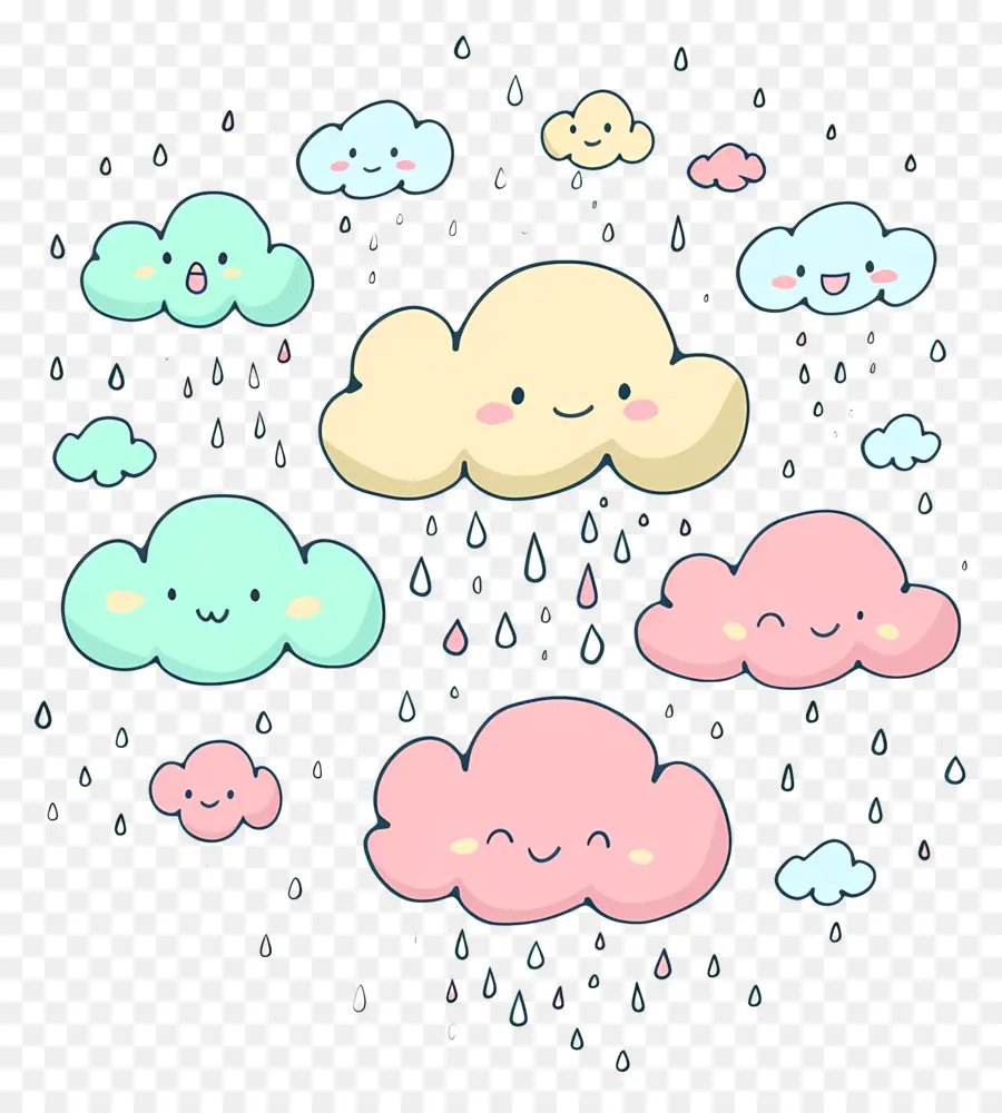 Lloviendo，Expresiones En La Nube PNG