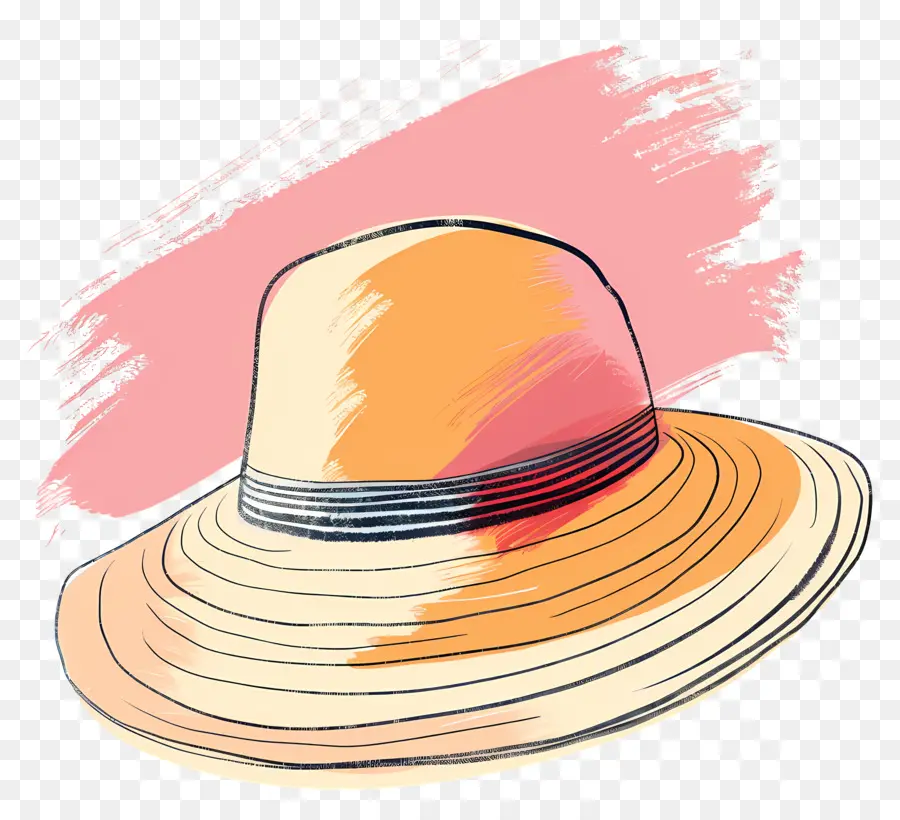 Sombrero Para El Sol，Rosa Y Naranja PNG