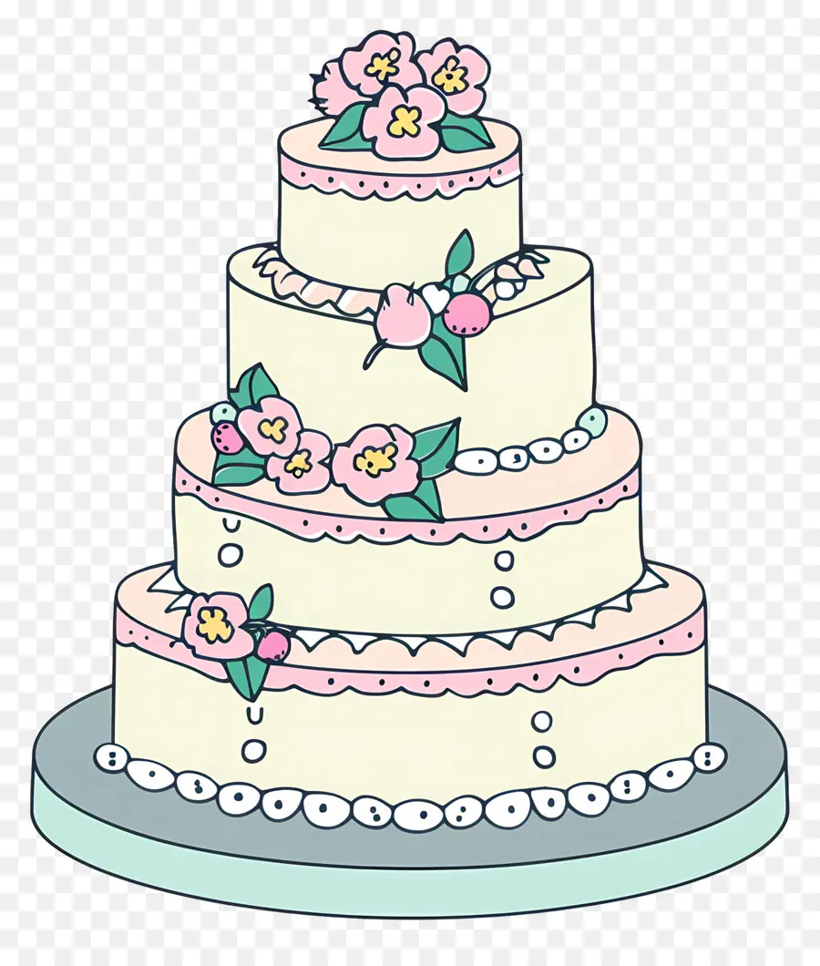 Pastel De Boda，Pastel Colorido PNG