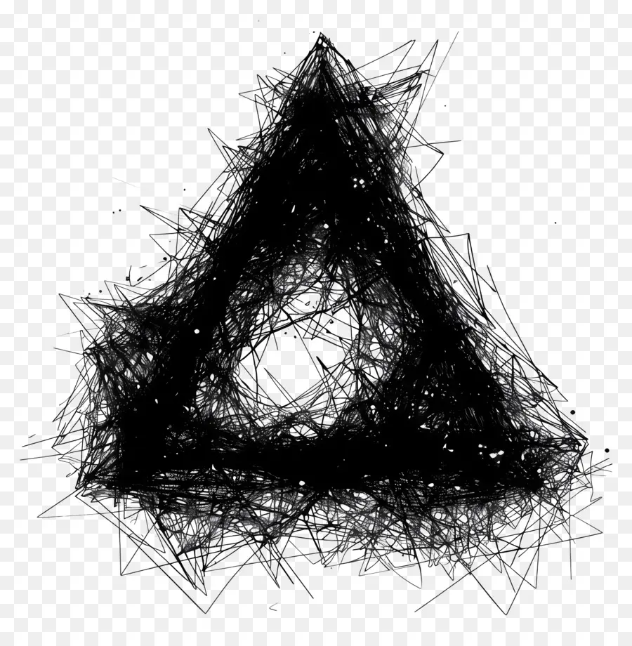 Triángulo Negro，Formas Irregulares PNG
