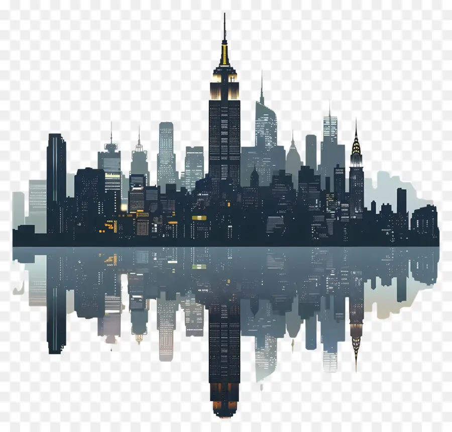 Paisaje Urbano De Nueva York，Horizonte De La Ciudad PNG