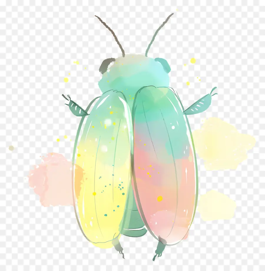 Lightning Bugs，Pintura A La Acuarela PNG