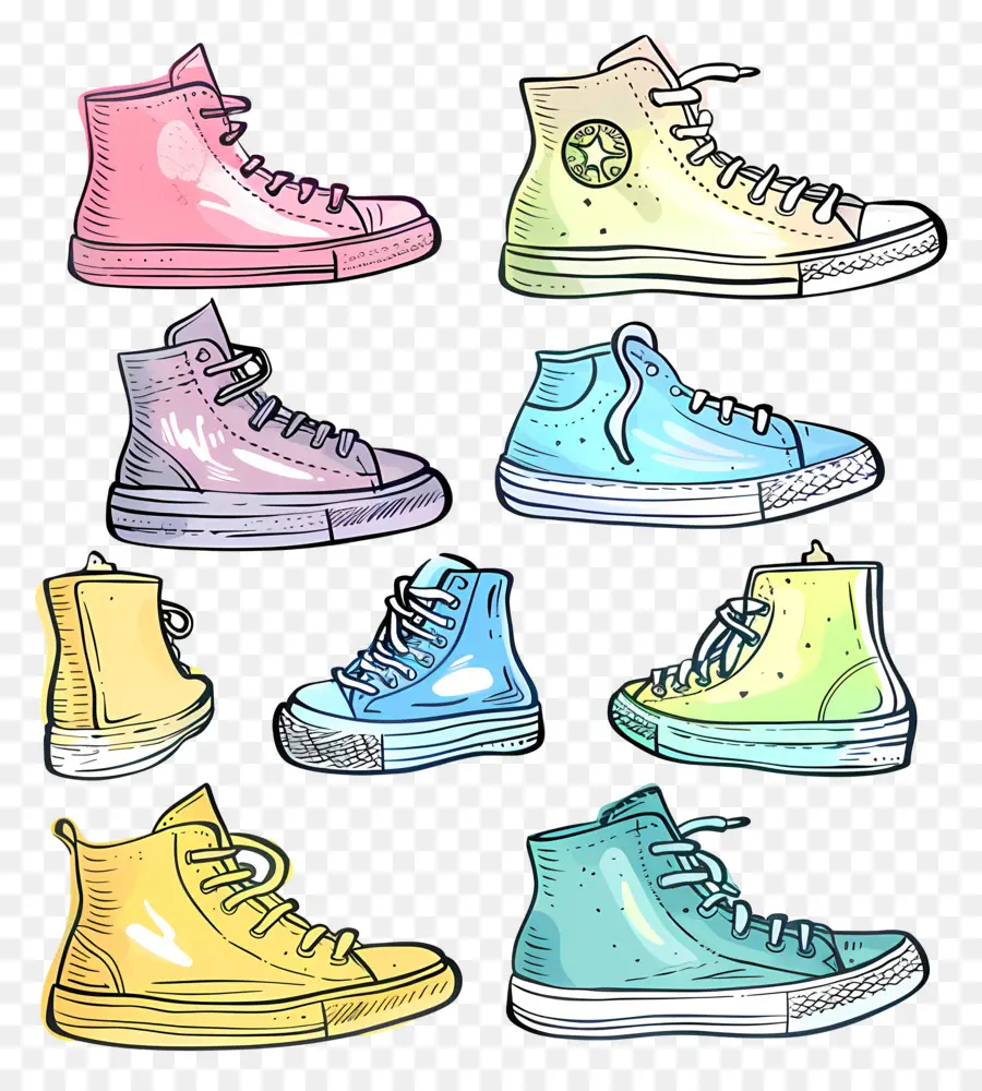 Zapatos，Coloridos Zapatos PNG