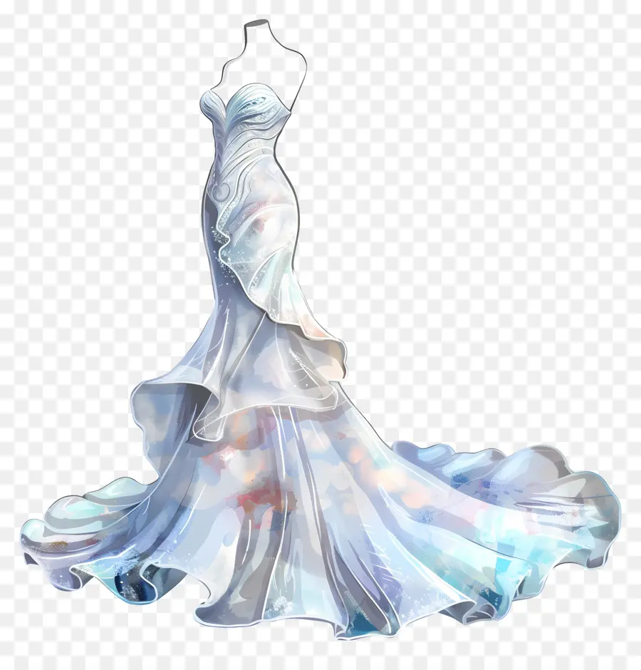 Vestido De Novia Sirena，Vestido Azul PNG